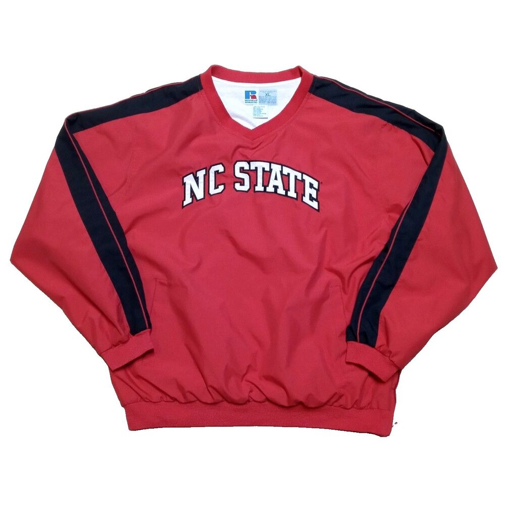 Vintage NC State Wolfpack Russell Athletic Pullover Windbreaker Jacket Size XL